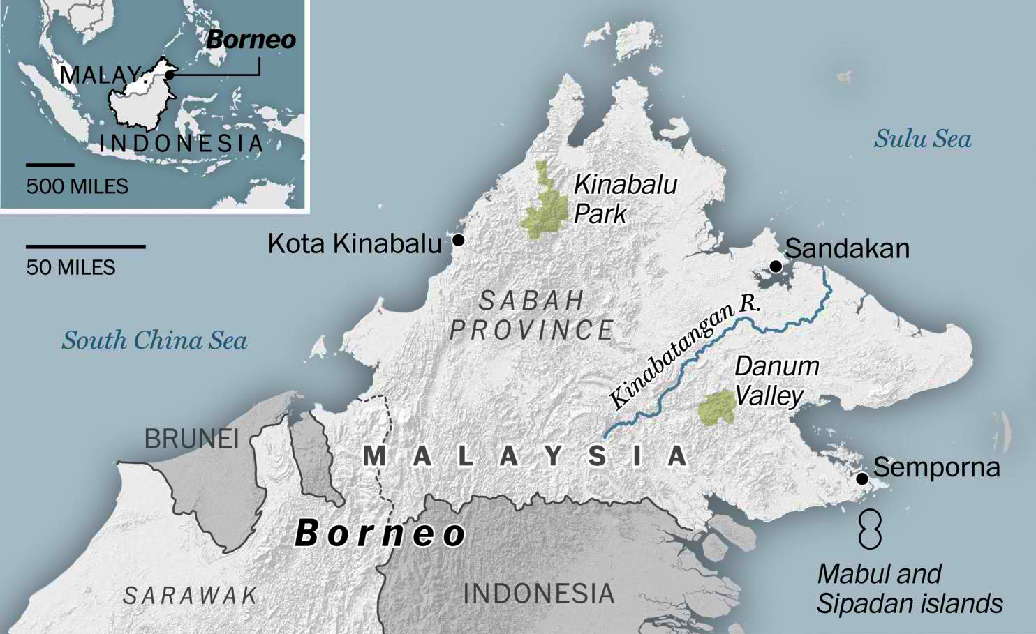 Map of Borneo