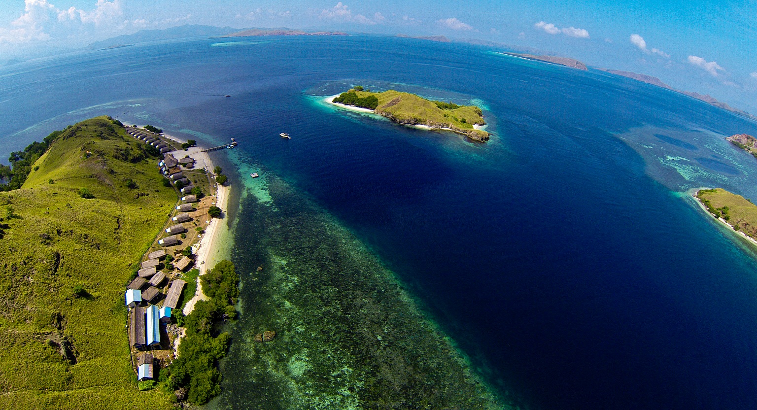 Aerial shot of Sebayur Besar Island
