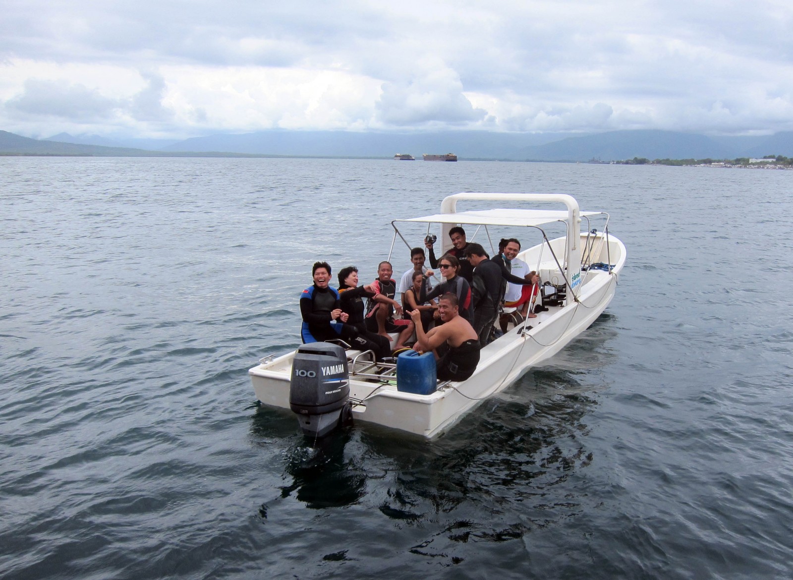 EcoDivers aboard a boat